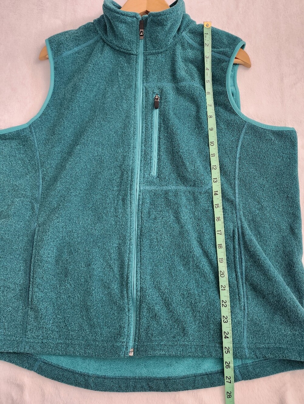 DULUTH TRADING Womens Plus Size 2XL Polartec Fleece Sweater Vest Bright Teal NWT - Picture 8 of 9